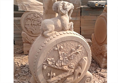 红砂石动物雕塑