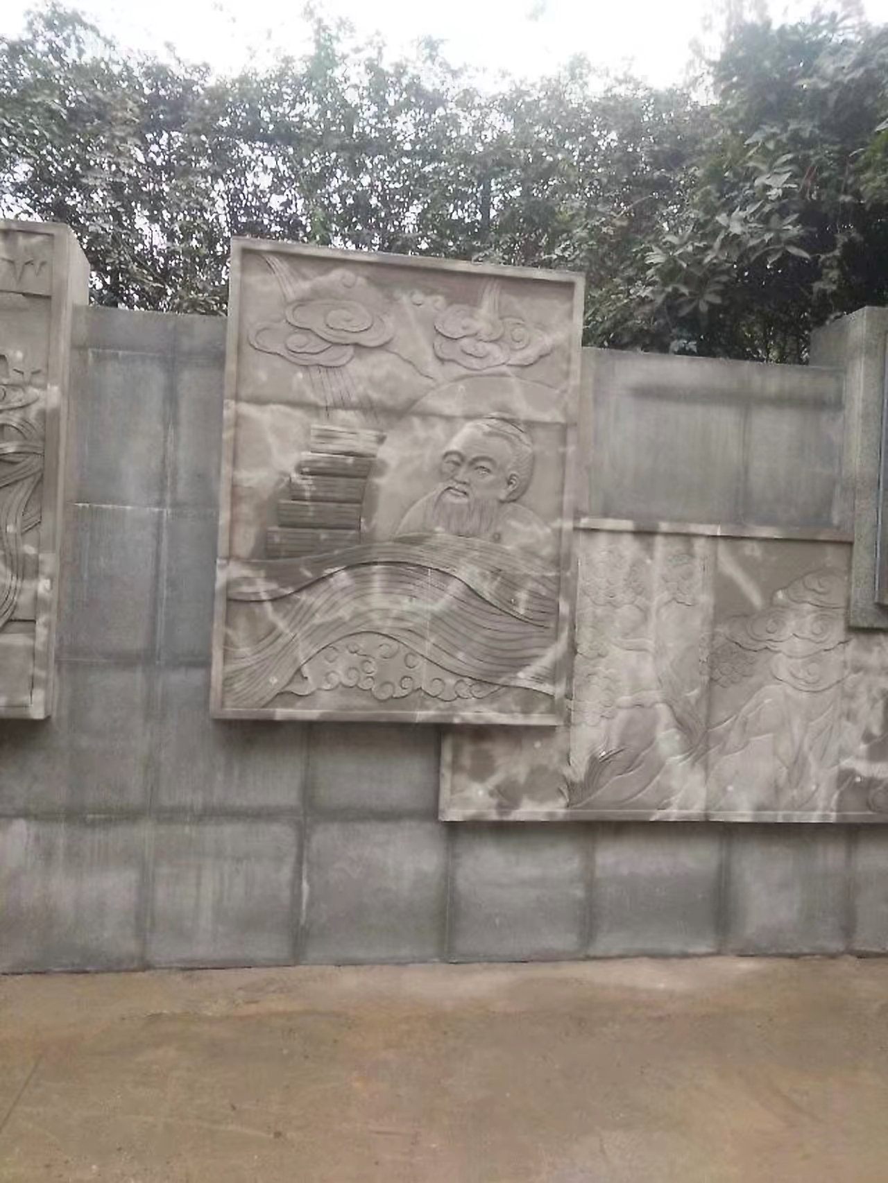 巴中园林画壁雕塑